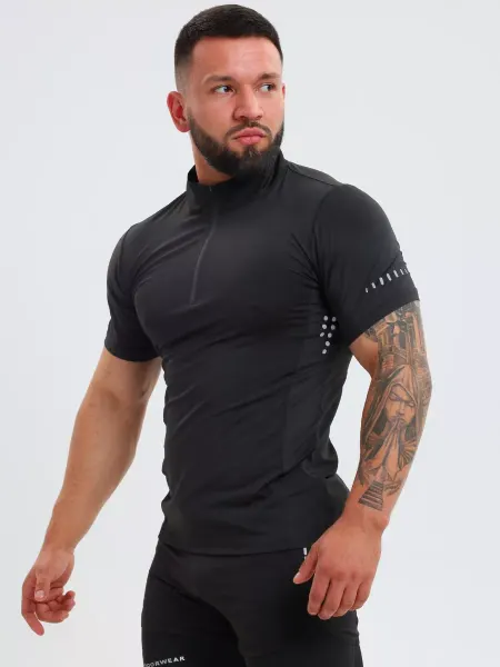 Roksport Лонгслив облегающий спортивная кофта с короткими рукавами