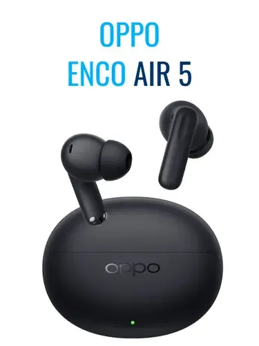 Беспроводные наушники OPPO Enco Air 5 Pro, 54 часа использования, Bluetooth-наушники с активным шумоподавлением, игровые, спортивные, цвет чёрный жемчуг