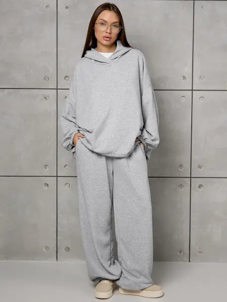 AMAZING CLOTHES костюм спортивный оверсайз с капюшоном хлопок