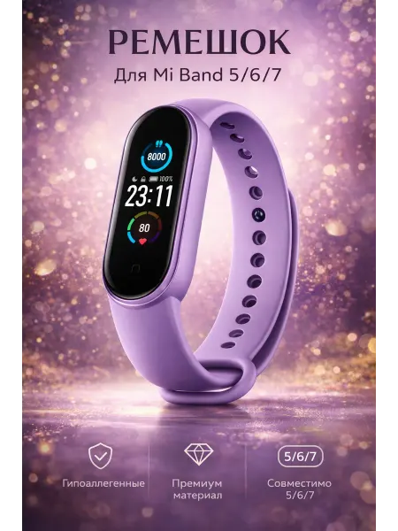 Ремешок для умных часов mi band 5 6 7