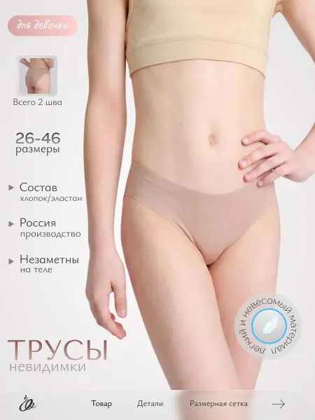 Царевна-Лебедь Трусы-невидимки гимнастические