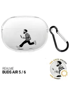 Чехол на Realme Buds Air 5 / 6 с принтом В погоне за задачами, hst