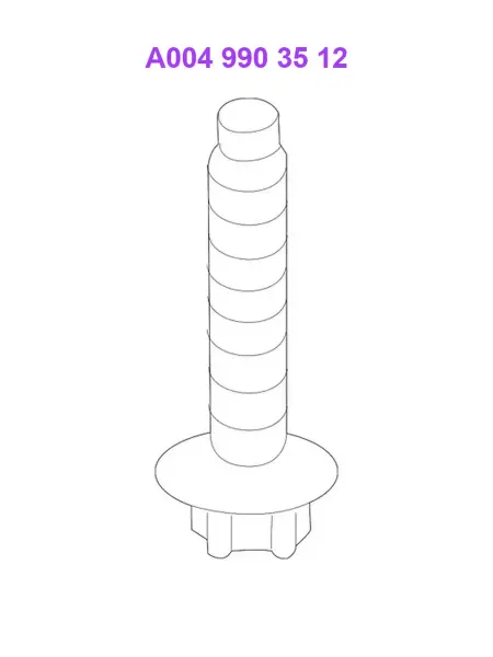 MERCEDES-BENZ A0049903512, Болт М6*40