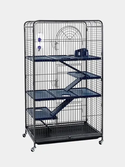 Клетка Kredo D801, для грызунов и хорьков, металл, пластик, 79x52x139,5 см
