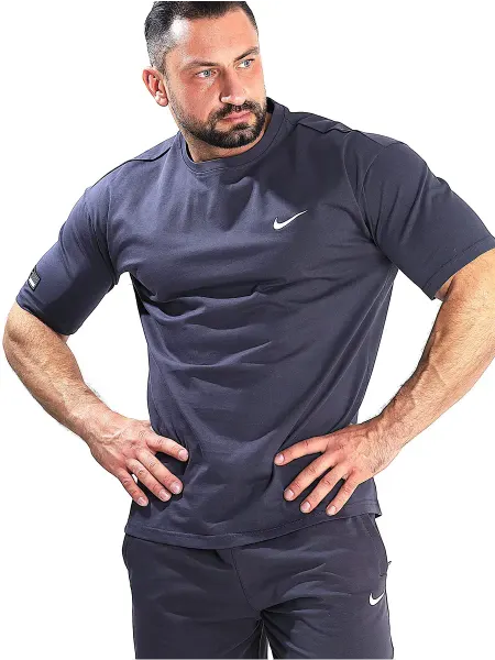 Nike футболка однотонная хлопок
