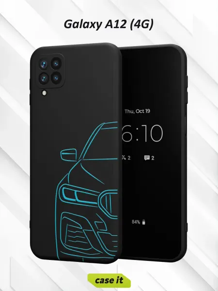Case it Чехол на Samsung A12 с принтом силуэт BMW 5 серии
