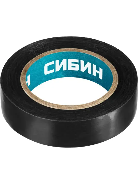 СИБИН ПВХ изолента 10м х 15мм, черная 1235-2