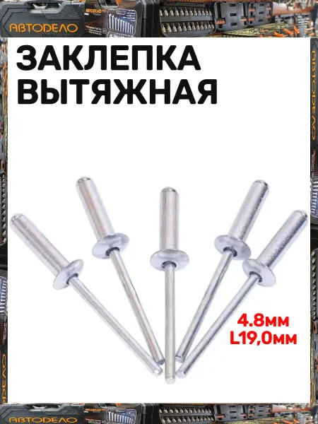 АВТОDЕЛО Заклепка вытяжная 4.8мм L19,0мм