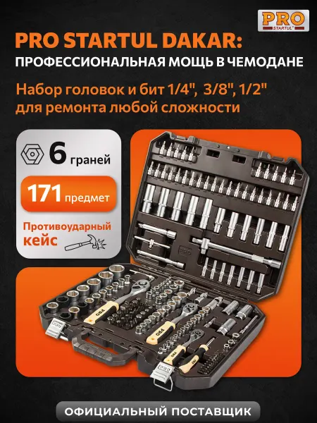 PRO STARTUL Набор инструментов для автомобиля профессиональный 171 DAKAR