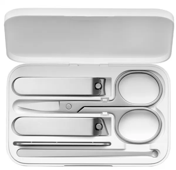 Маникюрный набор Xiaomi Nail Clipper Five Piece Set, белый/серебристый, 5 предметов