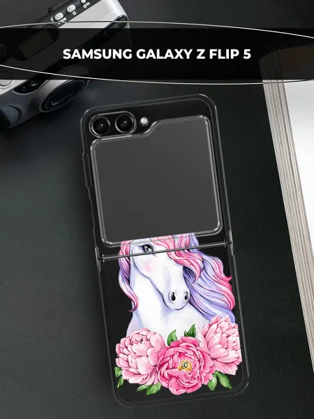 Samsung Чехол на Galaxy Z Flip 5 единорог