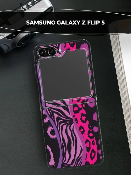 Samsung Чехол на Galaxy Z Flip 5 леопардовый