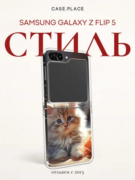 Samsung Чехол на Z Flip 5 кот