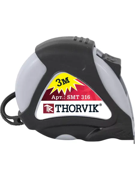 THORVIK Рулетка в обрезиненном корпусе, 3 м
