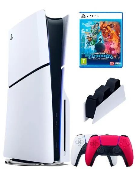 SONY PS5 (ПС5)Игровая приставка PlayStation 5 Slim+ Minecraft