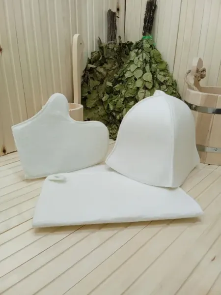 Жар-Банька Набор для бани шапка, коврик, рукавица