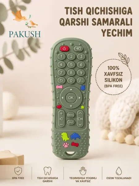 Нет бренда Детский силиконовый прорезыватель-игрушка PAKUSH в виде пуль