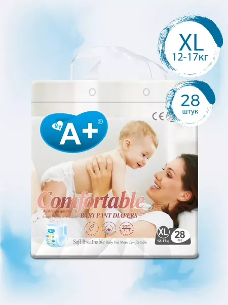 My A+ Подгузники трусики XL 12-17 кг 28 шт