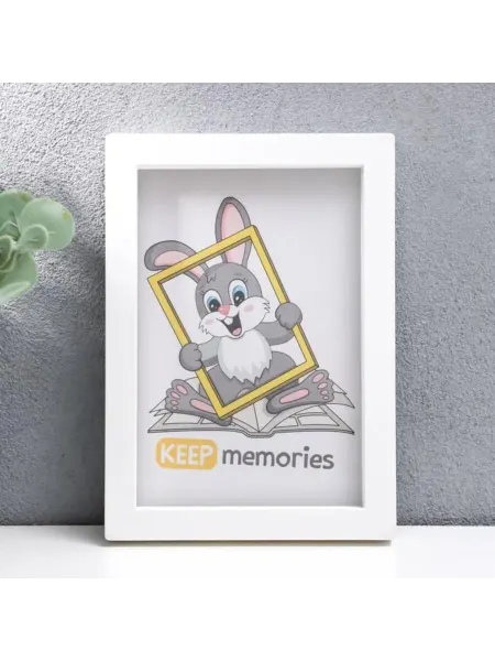 Keep memories Фоторамка пластиковая 10x15 см белая