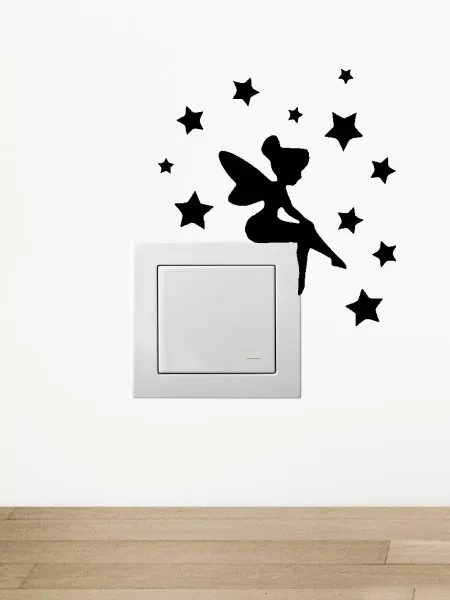 Stickers party Наклейки интерьерные фея со звездами