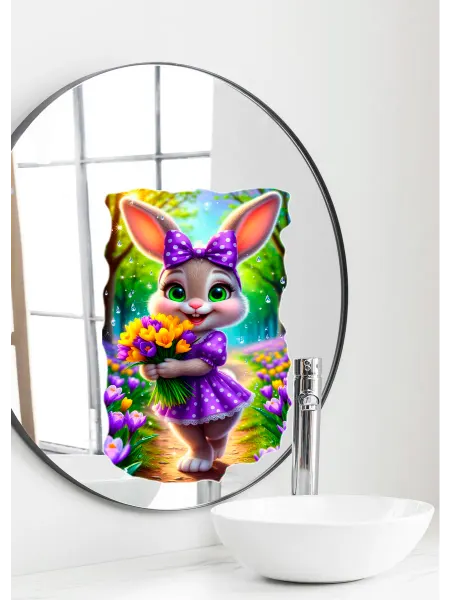 World of stickers Наклейка интерьерная заяц в платье
