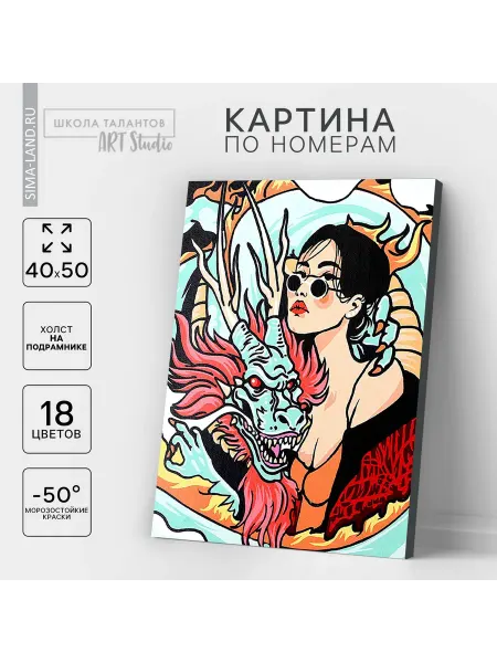 Картина по номерамс подрамником
