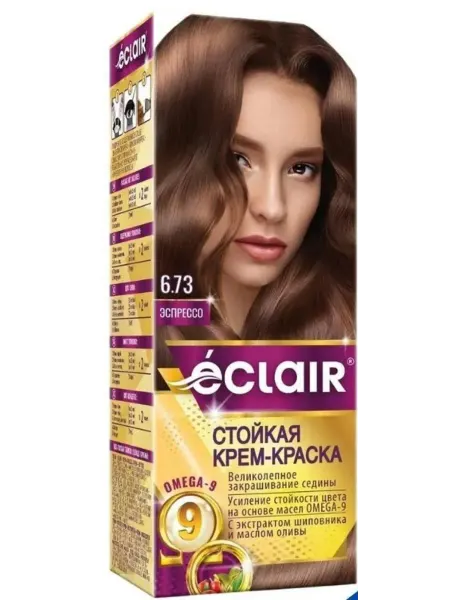 Eclair Стойкая крем-краска для волос Эспрессо 6.73