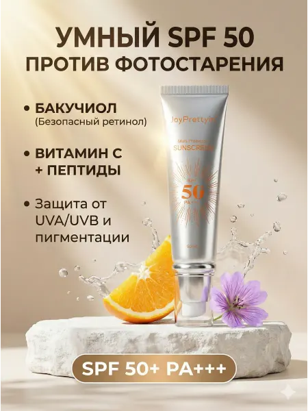 JoyPrettyin Крем для лица антивозрастной питательный с витамином C SPF50