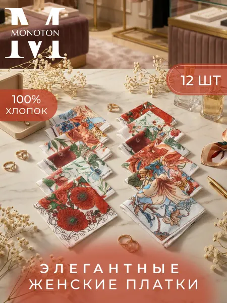 MONOTON Носовые платки комплект 12 шт