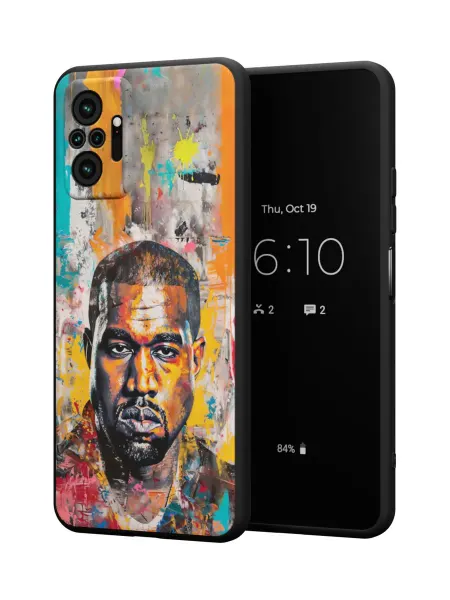 QuestCase Чехол на Redmi Note 10 Pro с принтом Kanye West