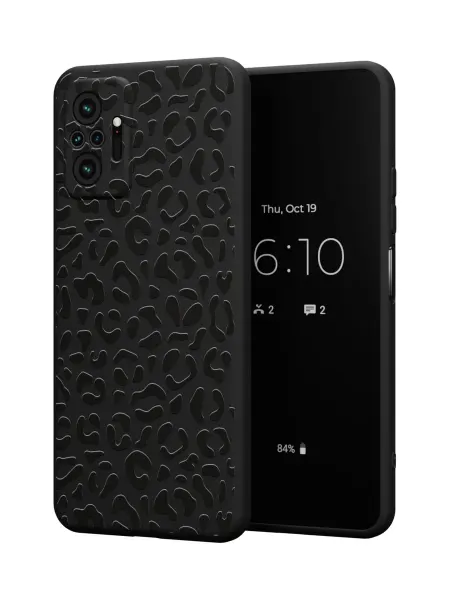 QuestCase Чехол на Redmi Note 10 Pro с принтом Леопардовый