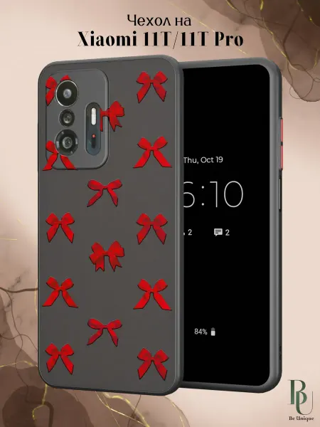 Be Unique Чехол бампер на Xiaomi Mi 11t и 11t Pro с бантиками
