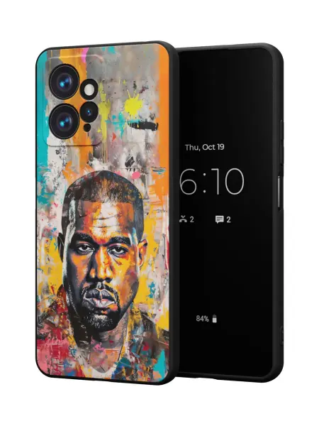 QuestCase Чехол на Xiaomi Redmi Note 12 4G с принтом Kanye West