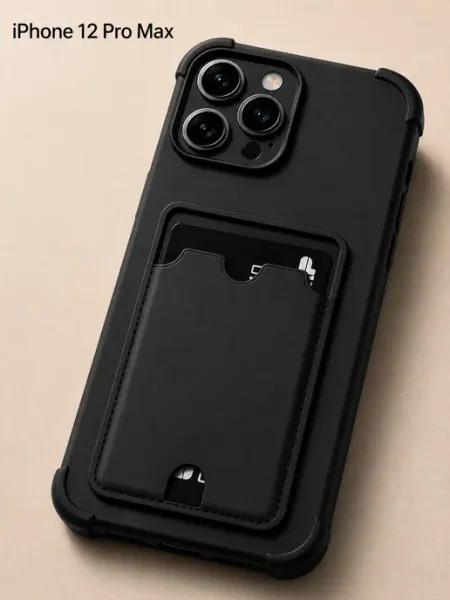 Мобимания Чехол на iPhone 12 Pro Max с карманом прозрачный силиконовый