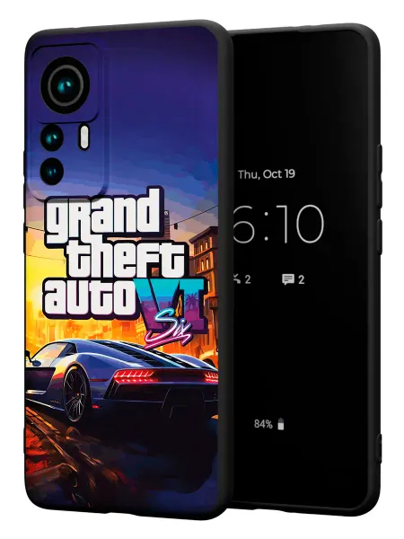 PBl store Чехол на Xiaomi 12T 12T Pro с принтом GTA 6