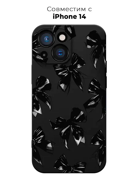 PANCASE Чехол на iPhone 14 с принтом бантики