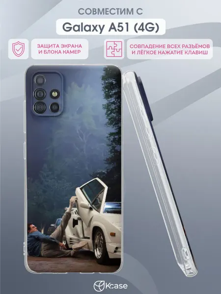 Kcase Чехол на Samsung A51 4G с принтом Волк с Уолл-стрит