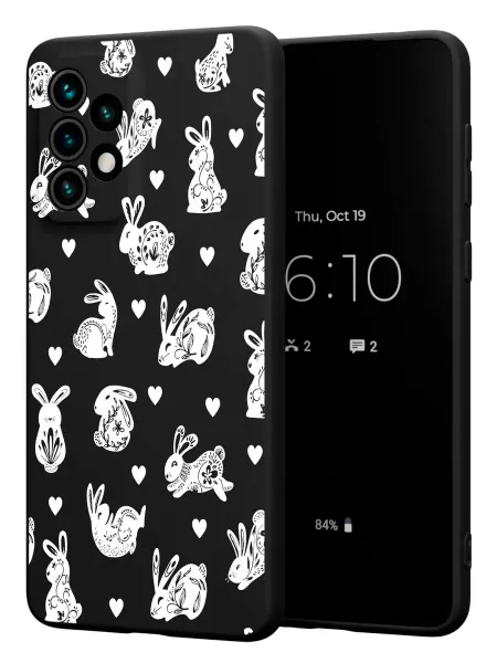 PBl store Чехол на Samsung A73 5G с принтом Зайчики