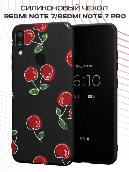FACTORIA Чехол на Xiaomi Redmi Note 7 с принтом Вишенки