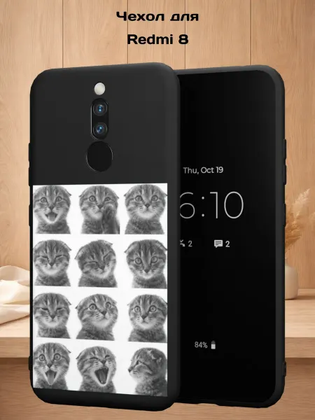 Case Style Чехол на Redmi 8 с принтом Котята