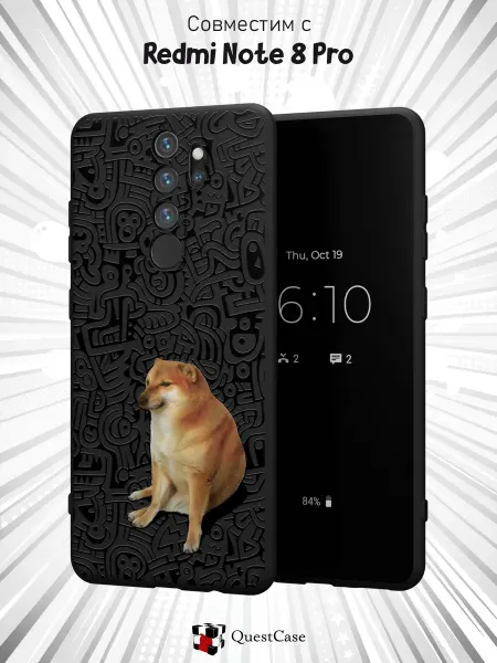 QuestCase Чехол на Xiaomi Redmi Note 8 Proс принтом Чимс