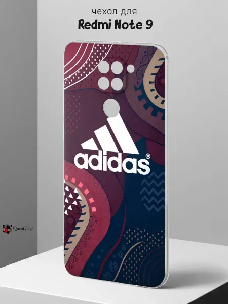 QuestCase Чехол на Redmi Note 9 с принтом Adidas