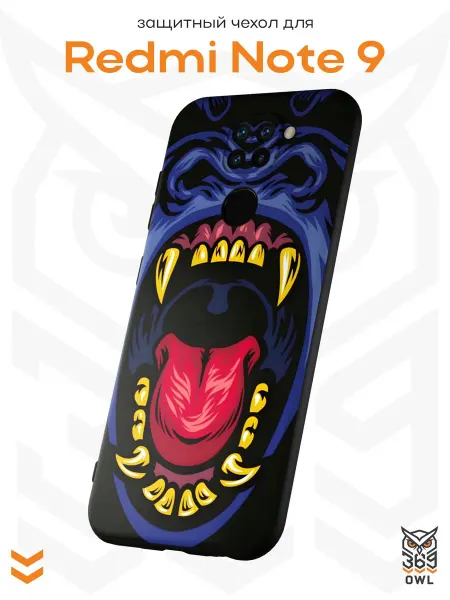 OWL369 Чехол на Xiaomi Redmi Note 9 с принтом Горилла