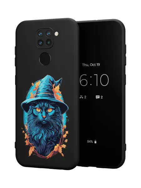QuestCase Чехол на Xiaomi Redmi Note 9 с принтом Кот
