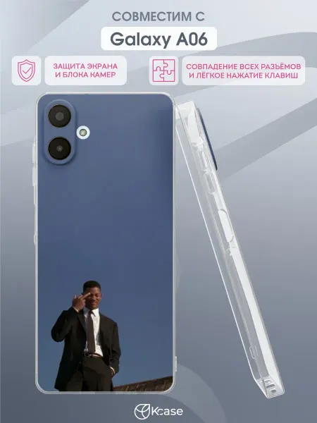 Kcase Чехол на Samsung Galaxy A06 с принтом Люди в черном