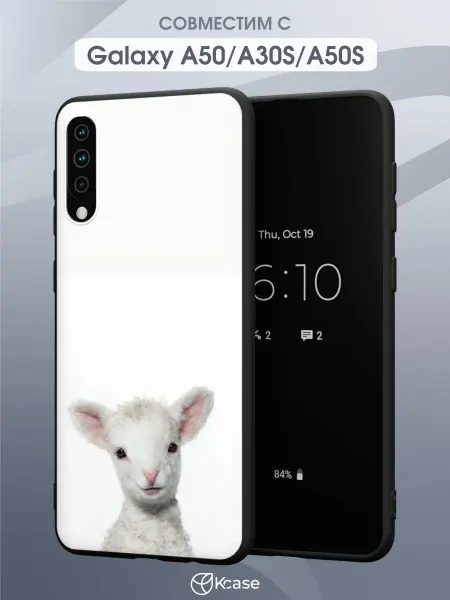 Kcase Чехол на Samsung A50 A30S A50S с принтом Хохлома