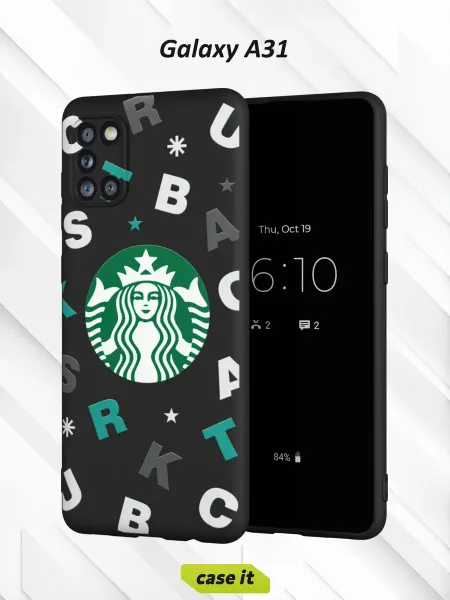 Case it Чехол на Samsung A31с принтом Starbucks
