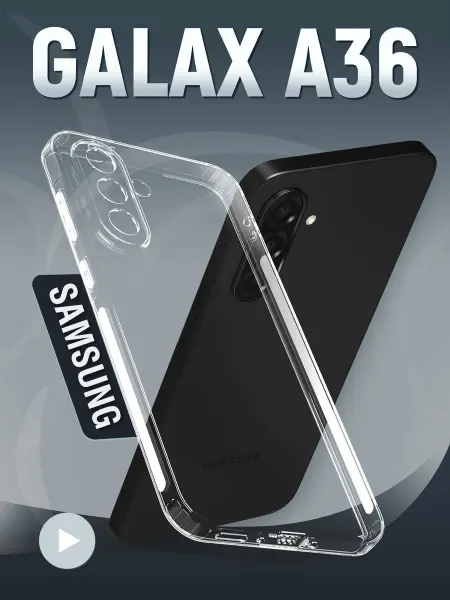 Samsung Чехол на A36 прозрачный силиконовый