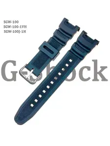 Haspic Ремешок для часов G-Shock SGW-100 черный серебристая пряжка