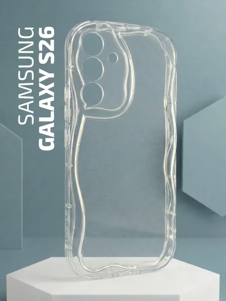 Чехол на Samsung S26, Самсунг С26, объемный, прозрачный